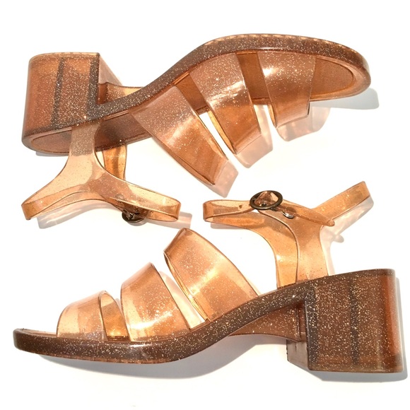 block heel jelly sandals